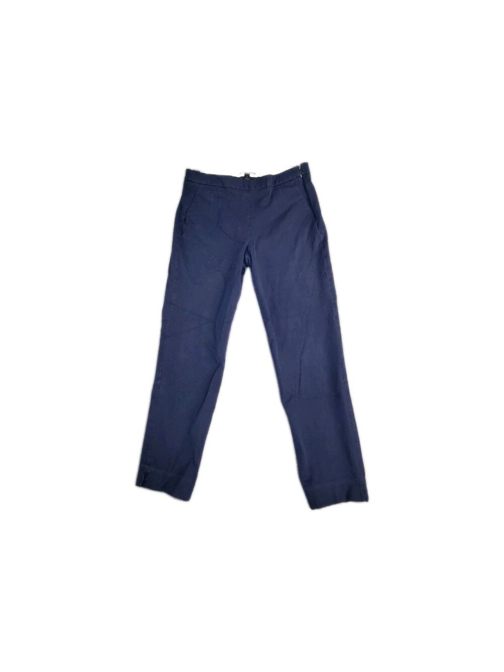 J.Crew Martie Women's Sz 4 Slim Cropped Pant Navy Blue Side Zip Preppy Career